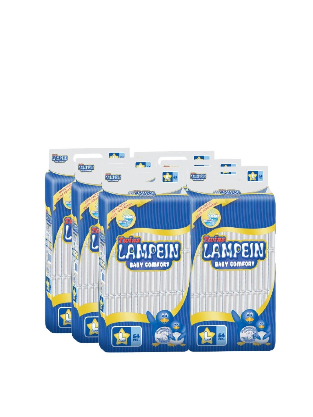 Twins Lampein Baby Diaper Jumbo Pack Promo Large 6 edamama